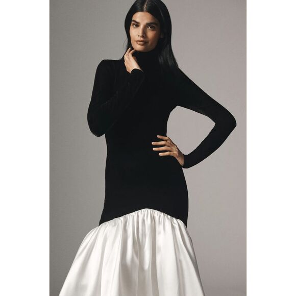 ET OCHS Dylan Turtleneck High-Low Mermaid Gown Size US 6 $648 - Picture 2 of 13